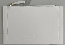 Narciso Rodriguez Parfums white flat Pouch light-weight Clutch style Case New