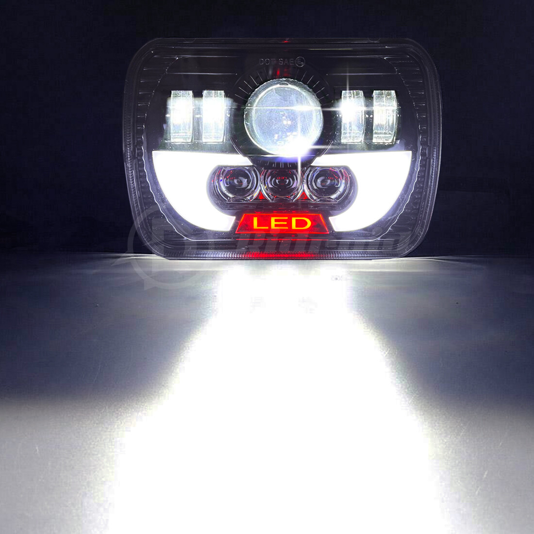 130W 7x6" Led Headlight HI-Lo DRL For Chevy C1500 C2500 - Foto 9