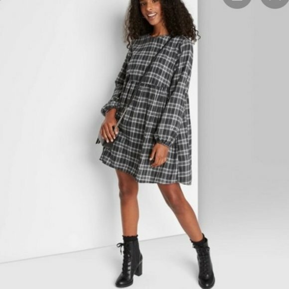 Wild Fable Womens Plaid Long Sleeve 