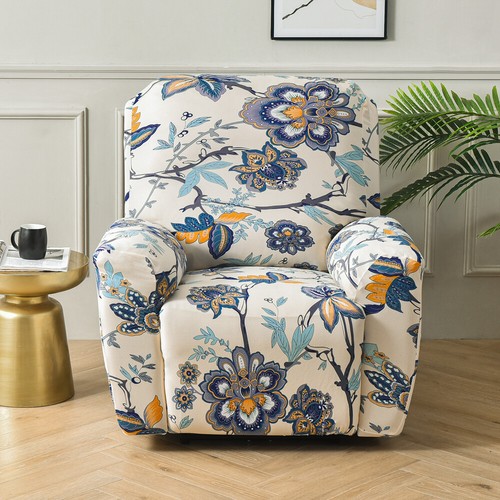 Recliner Chair Covers 4 Pieces Reclining Sofa Couch Stretch Slipcover Protector - Picture 43 of 51