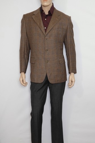 NEW Ermenegildo Zegna Blazer Brown/Multicolor Size 44 SLIM Wool Made Switzerland - Picture 12 of 12