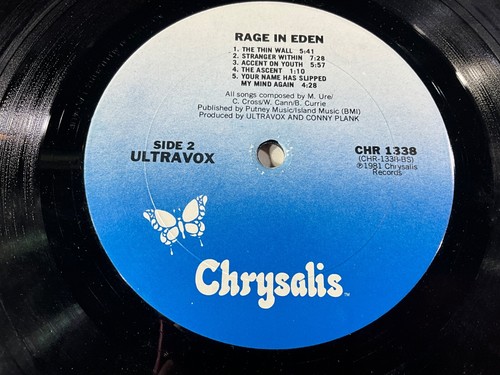 A1-17 - ULTRAVOX Rage In Eden - 1981 - CHRYSALIS CHR 1338 - RECORD - NEW WAVE - Foto 10 di 10