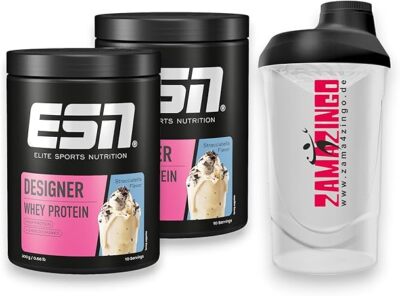 ESN Designer Whey Protein Straciatella 300g (2x) +Gratis Zama4zingo Shaker 600ml