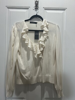 LAUREN Ralph Lauren Raffle Sweater Blouse  Size:XL X Large NWT