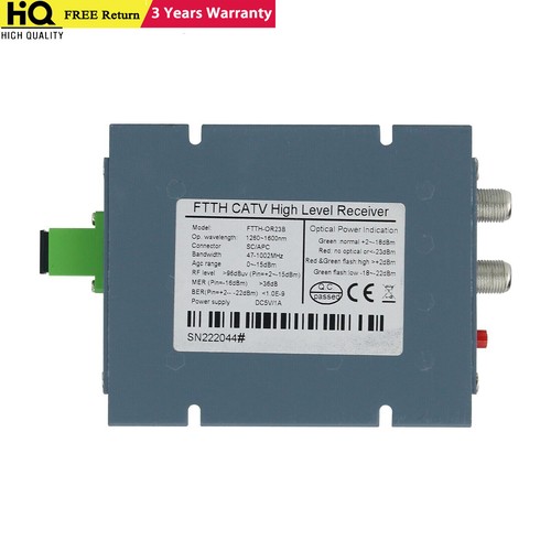OR23B FTTH CATV Optical Receiver with 2-Way Signal Output & -23dbm Optical Power - 第 3/7 張圖片