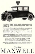 1923 MAXWELL MOTOR CORPORATION AUTOMOBILE DETROIT MI PRINT ADVERTISEMENT Z1886