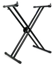Rockville Double X Braced Keyboard Stand Push Lock For Novation Launchkey 61