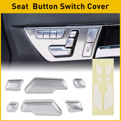 Matt Chrome Door Seat Adjust Switch Button for 2012-2014 Mercedes-Benz CLS63 AMG