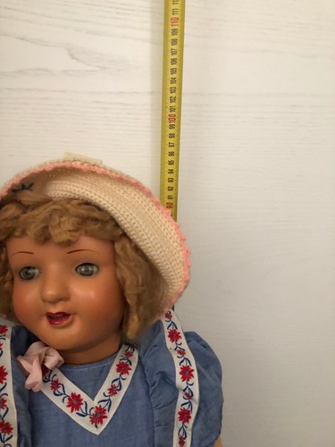 Bambola Antica Anni '20 '30 fatta a mano made in Italy ( ITALIA ) alta 65 cm - Foto 9 di 21