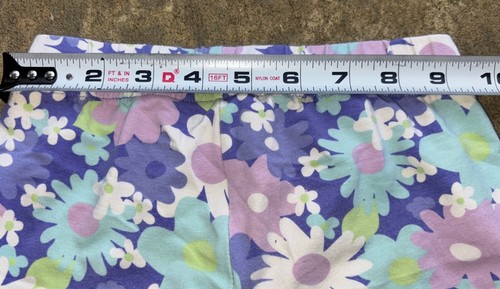 Lands End Girl’s Leggings Purple / Pink Floral Pattern Size Medium (8) - Picture 5 of 5