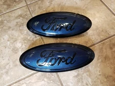 2015-20 Ford F150 GRILL AND TAILGATE emblem custom blue jean and black combo