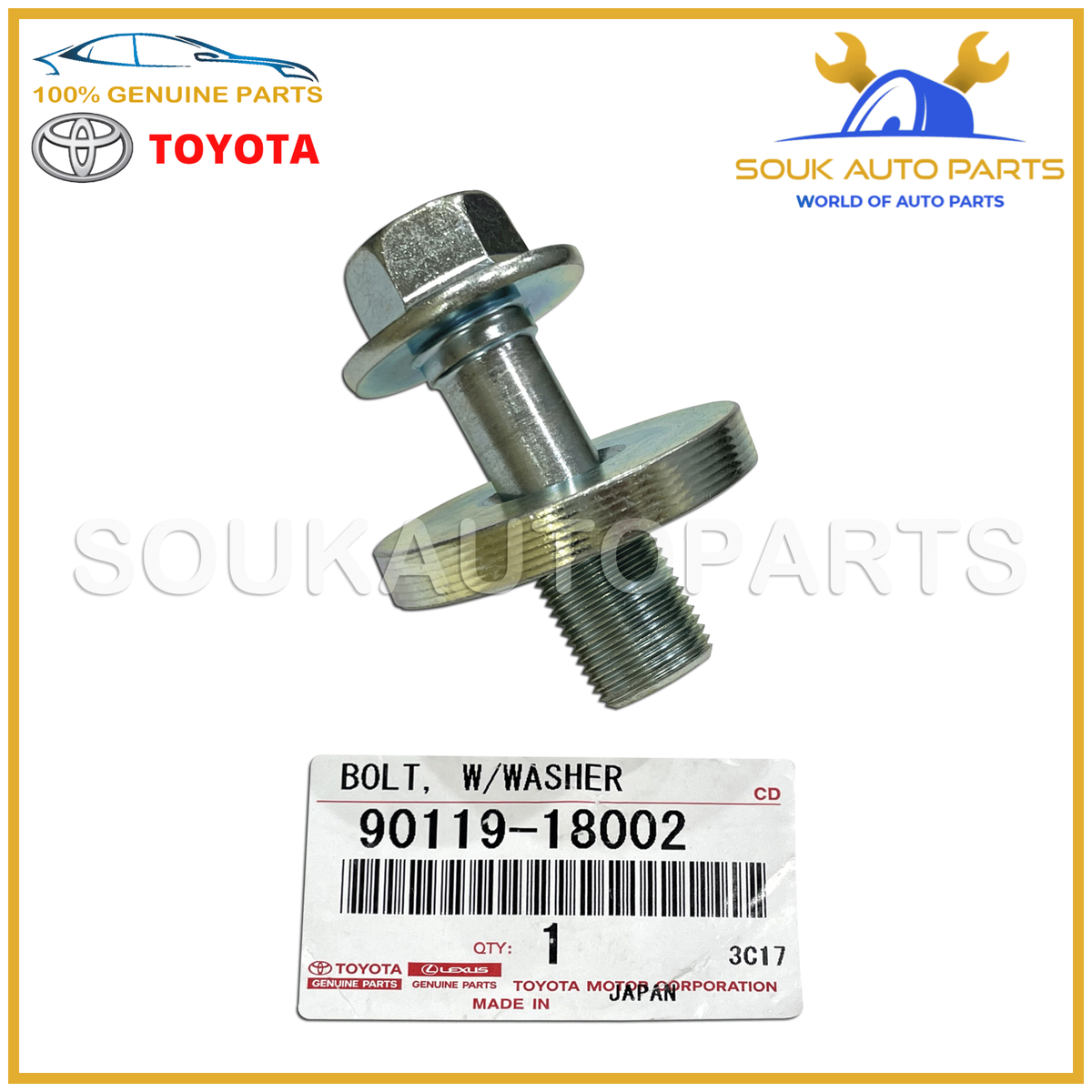 90119-18002 Genuine Toyota CRANK DAMPER PULLEY BOLT & WASHER 2JZ