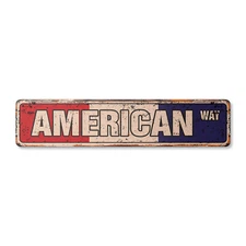 AMERICAN FLAG Vintage Street Sign USA America patriotism patriotic proud