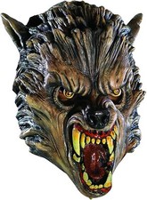 Werewolf Halloween Costume Mask Fangs Vinyl One Size or Decoration