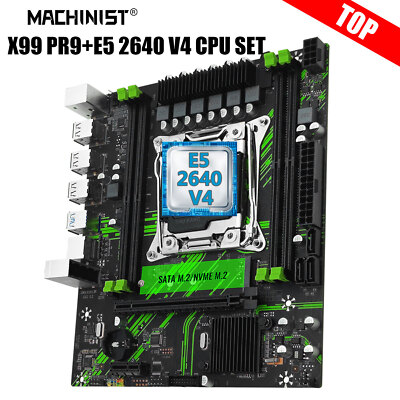 LGA 2011-3 X99 Kit PR9 Motherboard Xeon E5 2640 V4 CPU SET DDR4 RAM NVME USB 3.0