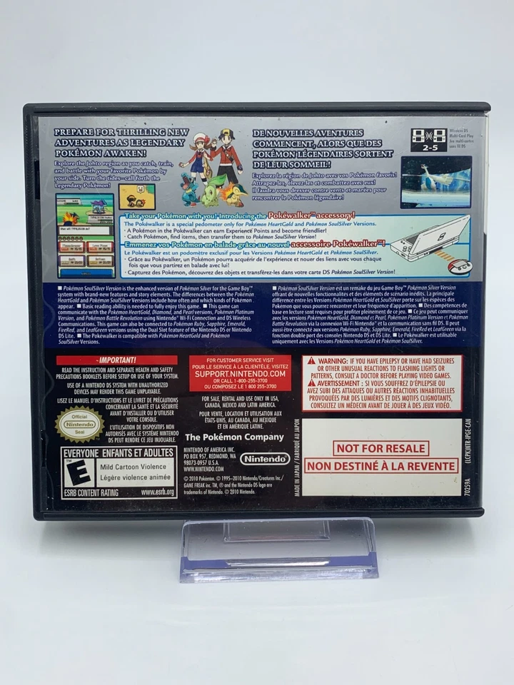 Pokemon SoulSilver Version (Nintendo DS, 2010) CIB Complete Very Good Condition - Image 2 of 4