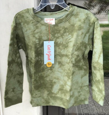 Toddler Boys 3T Cat  Jack Army Green Long Sleeve Sweatshirt New 08