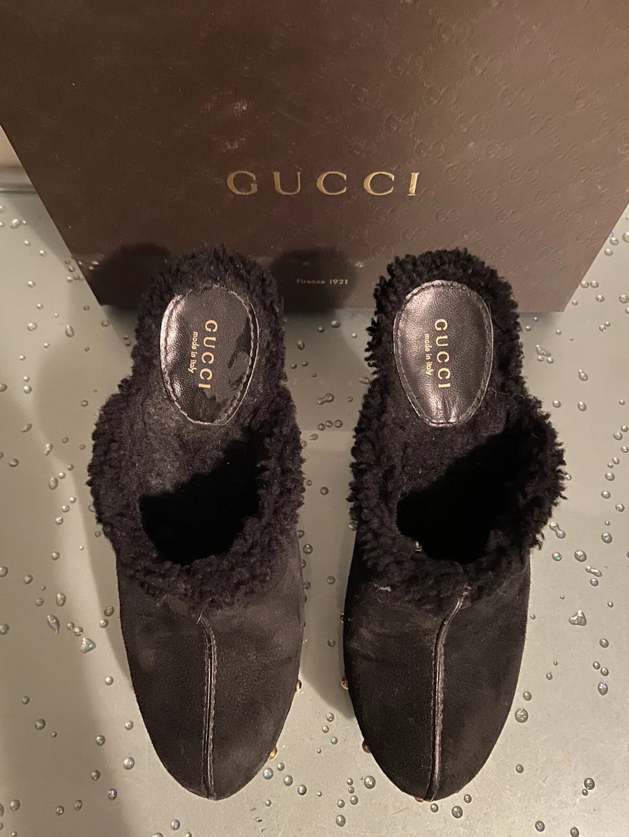 Gucci top fur heels