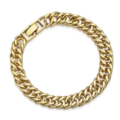 Bracciale Donna Oro 18K – Placcato Oro, Acciaio Inox, Design Intrecciato Regolabile – Confezione Regalo Per Compleanno, Festa Mamma, Matrimonio