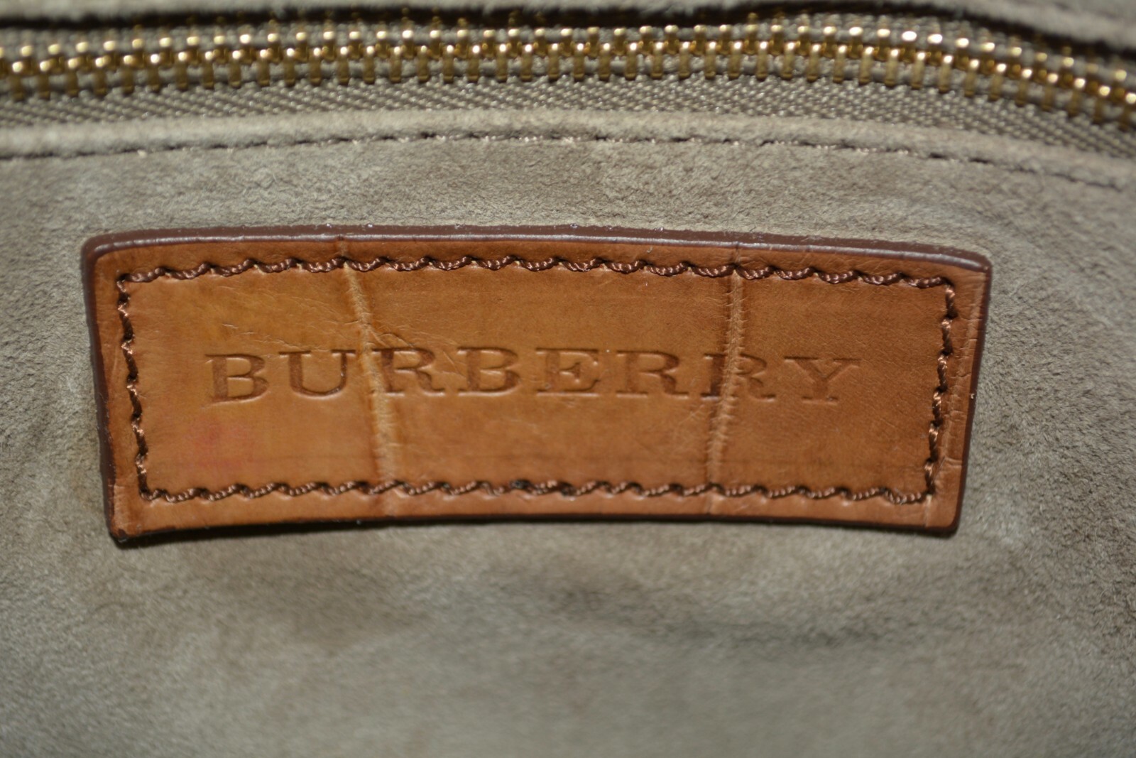 NEW BURBERRY ALLIGATOR LEATHER BAG DINTON WOMENS TOTE  MADE IN ITALY image 8