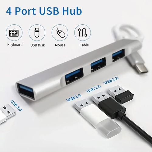 Hub 3.0 Type C 4 Port Hub OTG High Speed Splitter Multiport Docking Accessories - Afbeelding 5 van 14