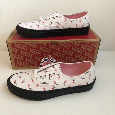 white vans with pink flowers