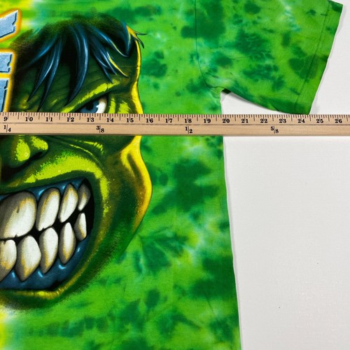 Vintage Hulk Universal Studios Shirt Marvel Graphic Green Yellow Tie Dye Men's M - Bild 4 von 9