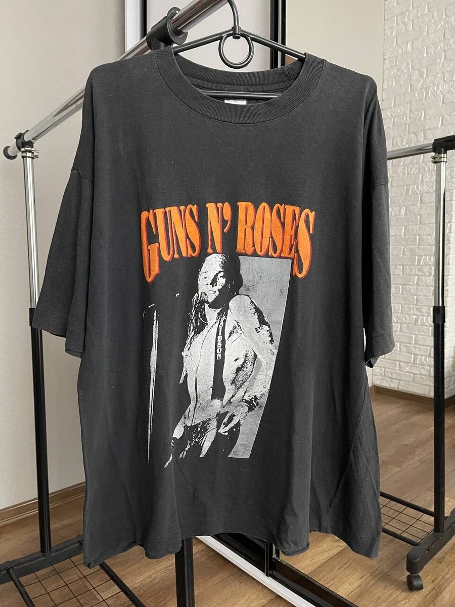 W AxL Rose Guns N' Roses ヴィンテージTシャツ Guns N Roses Vintage Axl Rose Rock Band T-Shirt Tee 90s Size