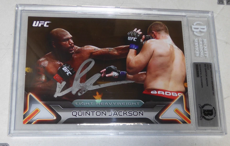 Quinton Rampage Jackson Signed UFC 2016 Topps Knockout 5x7 Gold Card BAS COA /10 - Image 2 of 4