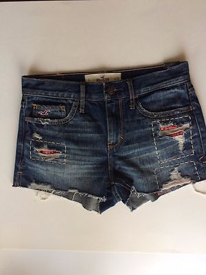 Hollister women's blue denim shorts Size: W23, W24