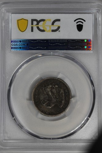 1875-CC .20 PCGS F12 PIEZA DE VEINTE CENTAVOS DENOMINACIÓN IMPAR 20C - Imagen 2 de 2