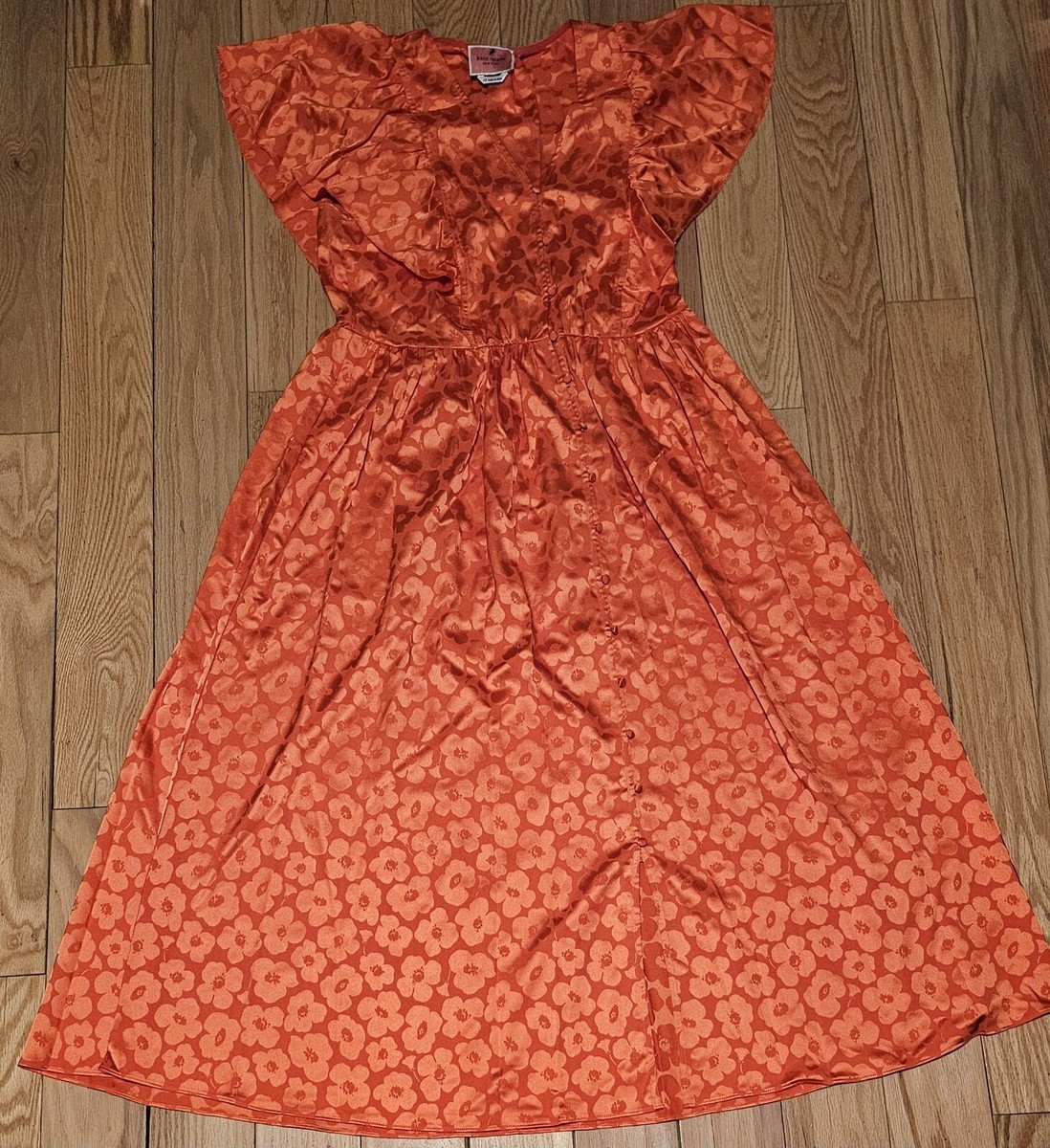 Kate Spade New York Women's Orange Floral Poppy Field Jacquard