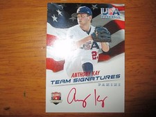 ANTHONY KAY 2015 Panini USA Baseball RED INK AUTO #16/25 Autograph Mets