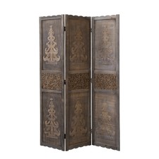 Parete divisoria divisoria paravento legno protezione visiva parete spagnola marrone Homestyle4u