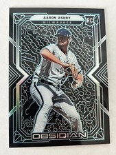 AARON ASHBY 2022 Panini Chronicles Baseball Obsidian Carolina Blue RC