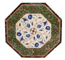 36" Marble Coffee / Center Table Top marquetry inlay Home Decor 