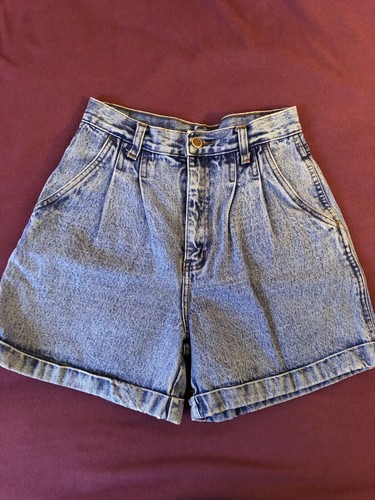26 Waist High Rise Acid Wash Jeans Mom 