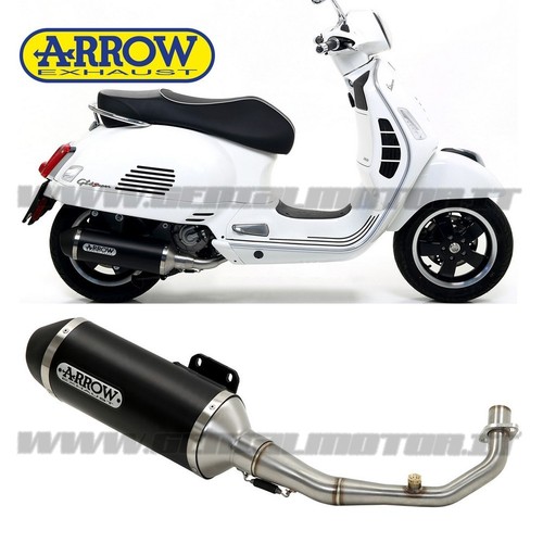 Scarico Completo Arrow Urban Alluminio Nero Piaggio Vespa Gts 300 2017 > 2019 - Imagen 2 de 4