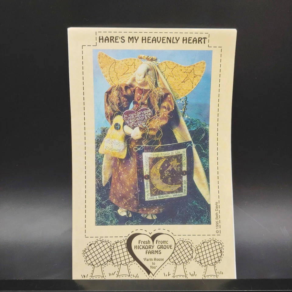 Angel Rabbit Doll Sewing Pattern - 19" vtg 1990s Country Primitive Bunny Easter - Image 2 of 4