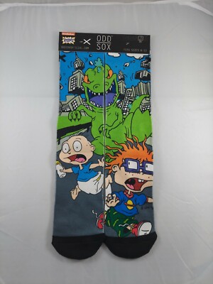 Rugrats Crew Socks ODD SOX Nickelodeon Reptar Tommy Chuckie Sizes 6-13 Fun Gift