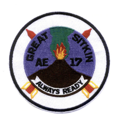 5'' NAVY USS GREAT SITKIN AE-17 VOLCANO EMBROIDERED PATCH