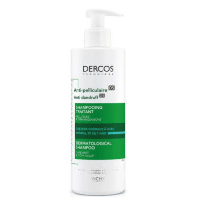 Vichy DERCOS Anti-Dandruff Shampoo Normal to OILY Hair 13.2oz 390ml
