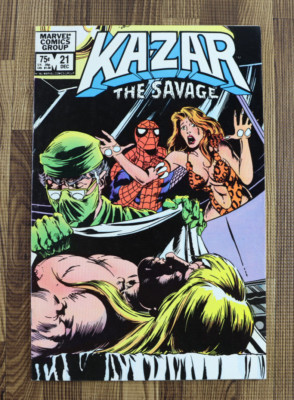 1982 Marvel Comics Ka-Zar The Savage #21 Spider-Man G/FN+ | eBay