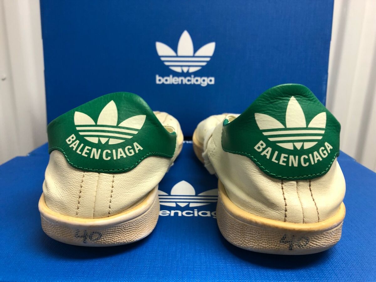 Balenciaga x Adidas Stan Smith Worn Out White Green 7 EU 40 Balenciaga x Adidas Stan Smith Worn Out White Green 7 EU 40