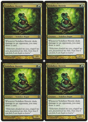 MTG Vedalken Heretic x4 Alara Reborn Rare NM/LP Playset