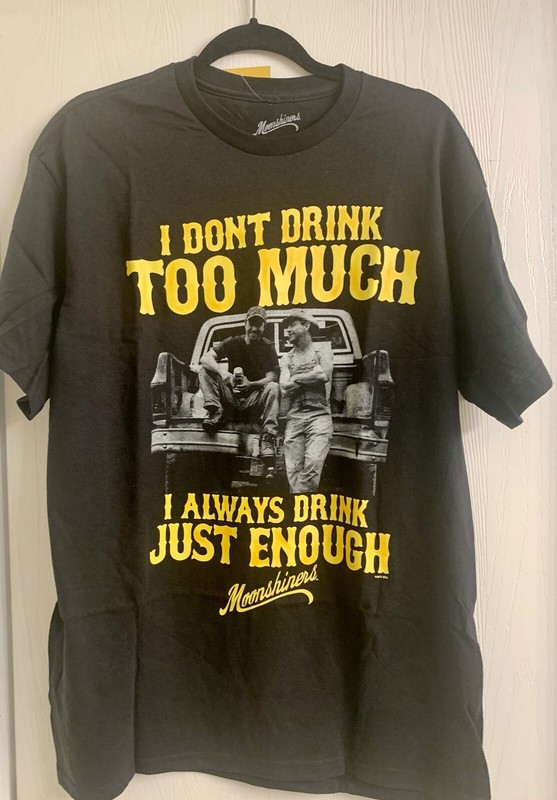 NWT Lg Moonshiners TV Show Tshirt Funny Humor Drinking  Alcohol Shine