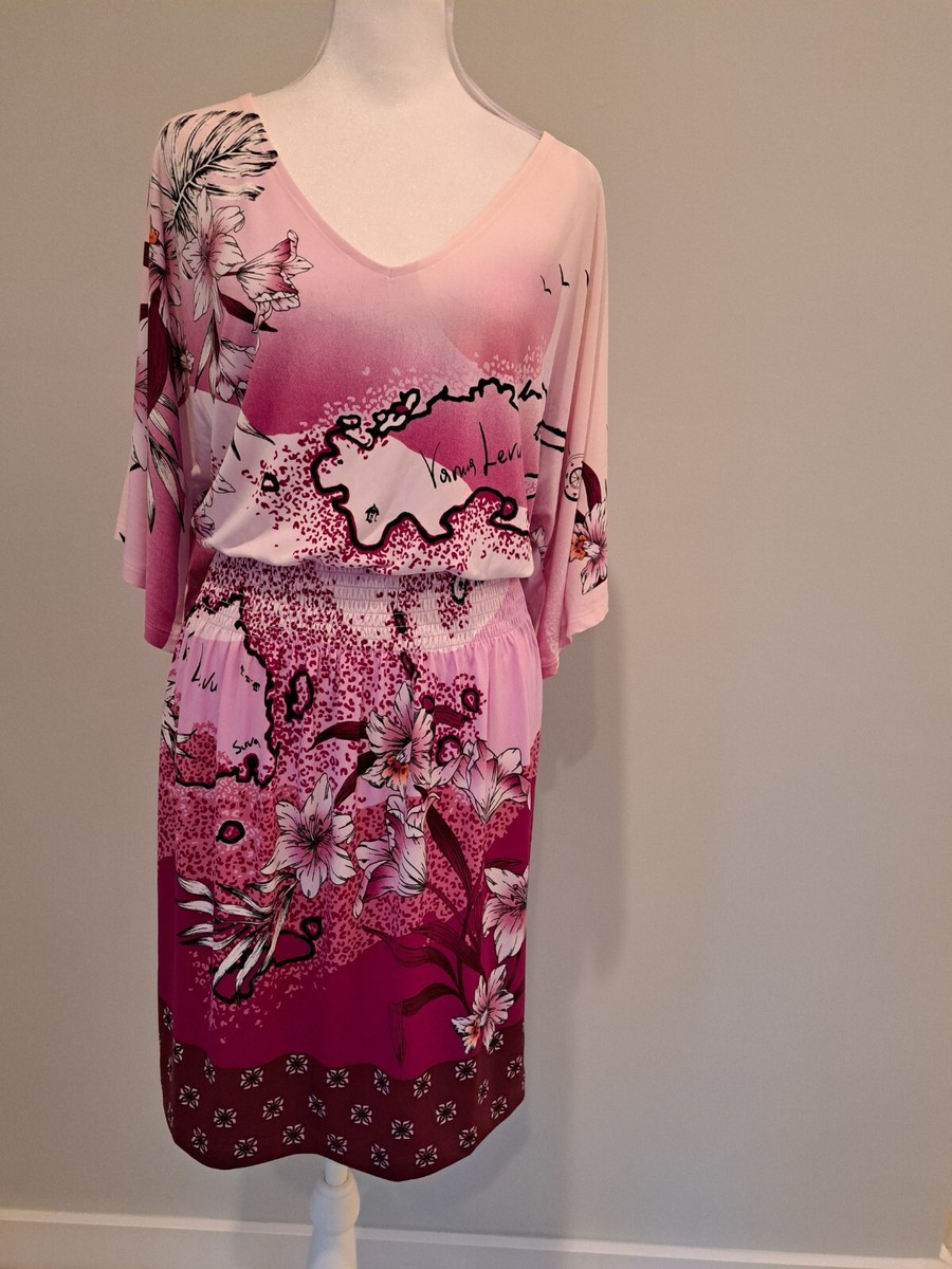 NWT WHBM Sz M/8/10 Comfy Jersey Kimono Smocked Wai Floral Dress Orig Price  $110 | eBay