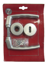 Maniglia Porte Interno Rosetta Cromo Satinata Moderna Porta arredo maniglie