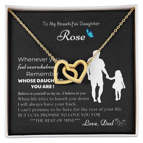 To My Daughter Necklace, Gift for Daughter from Dad, Daughter Father Necklace - Picture 5 of 7