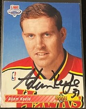 ADAM KEEFE 1992-93 UPPER DECK HAND SIGNED AUTO